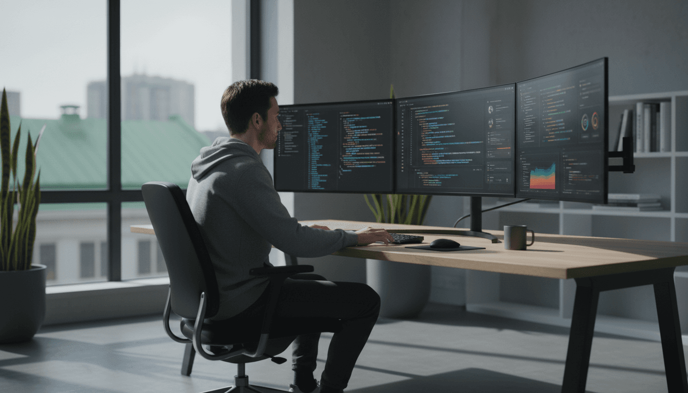 Developer working on custom software solutions for Sydney trades